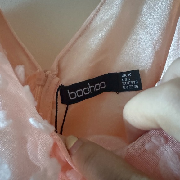 Boohoo Premium Texture Ruffle Wrap Maxi Dress - Picture 6 of 8